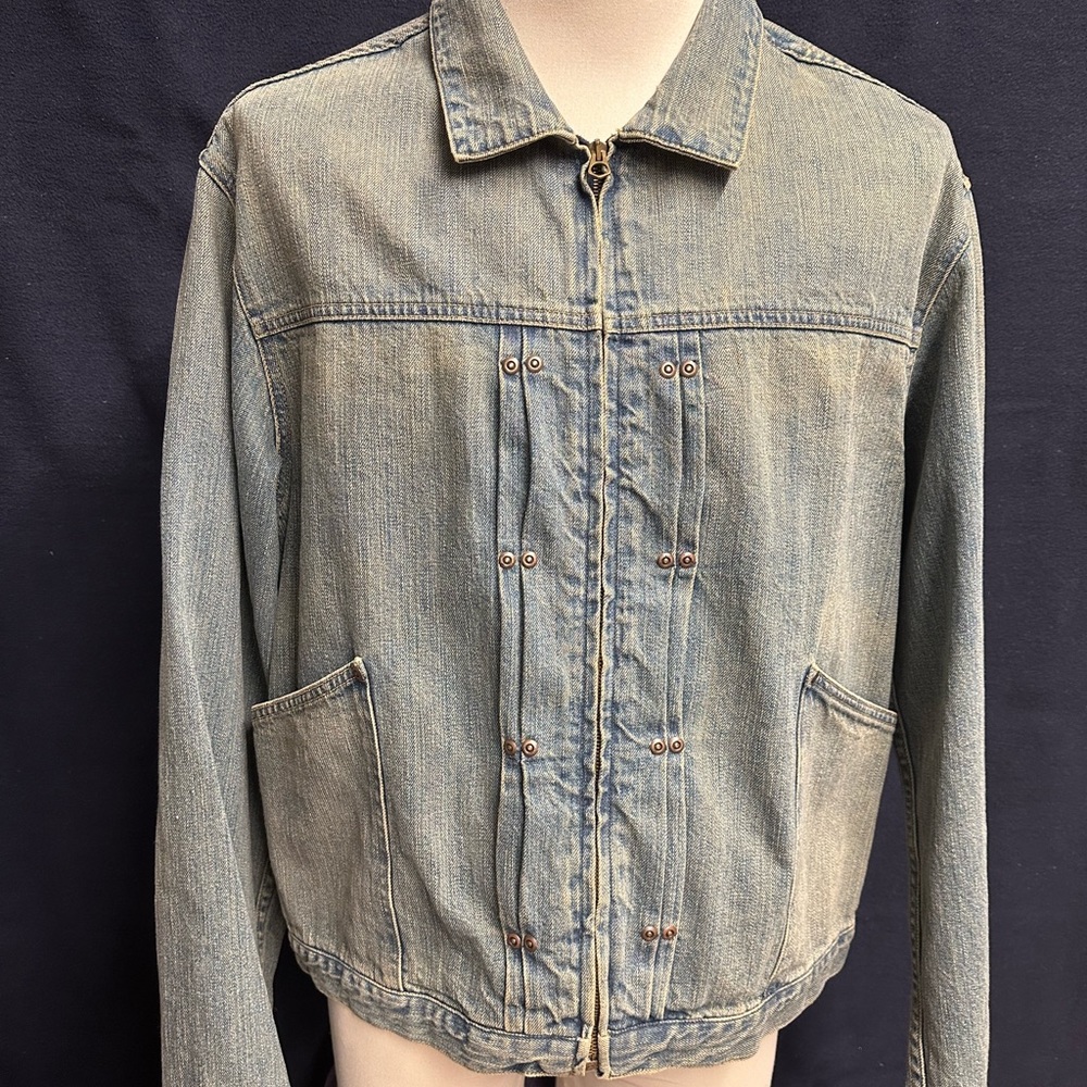 Ralph Lauren Polo denim Jacket. Men’s size XL. Tan wash on 1/4 distress.